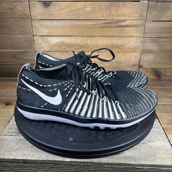 Nike Womens Size 8.5 Free Transform Flyknit 833410-010 Black Running Sneakers - Picture 1 of 10
